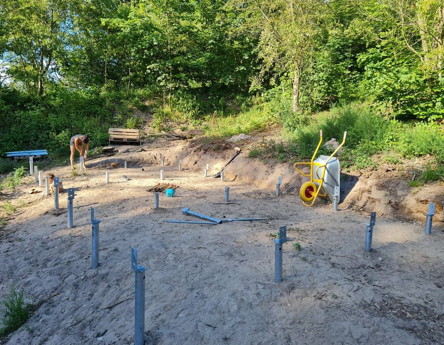 Ground screws for signs and light structures