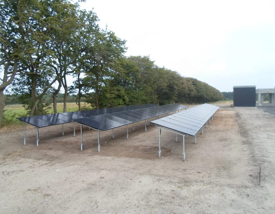 Ground screws for solar power plants