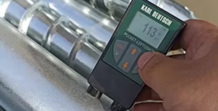 Coating thickness quality inspection